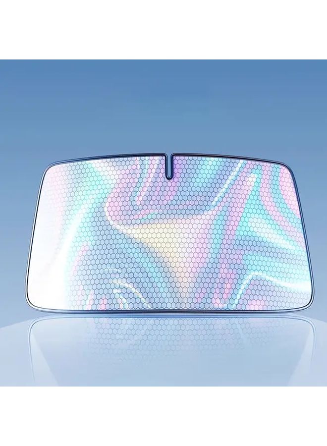Foldable Car Sun Visor Front Windshield Sunshade Heat Insulation 55 91x29 53 Inch Small Size - Image 2